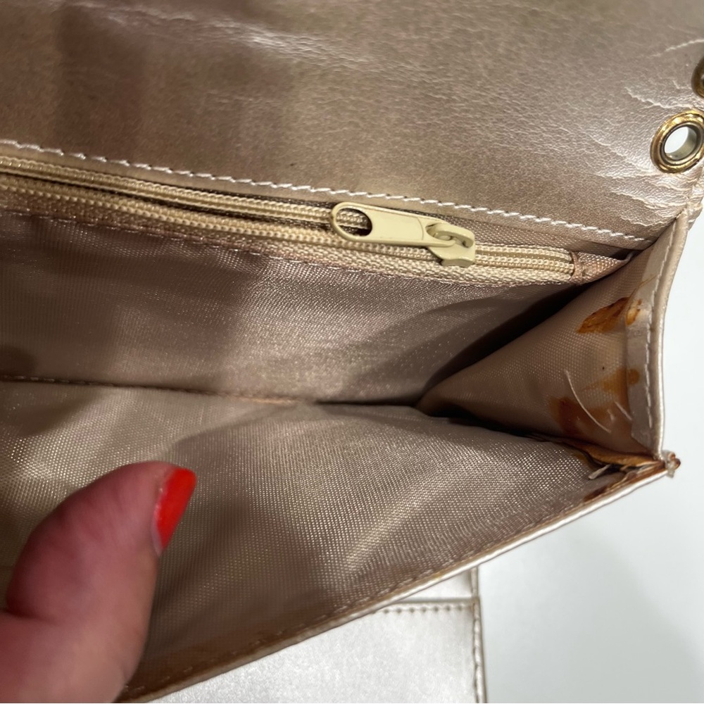 Mercer & Madison Blush Metallic Wallet Clutch with Gold Grommets - Picture 7 of 12